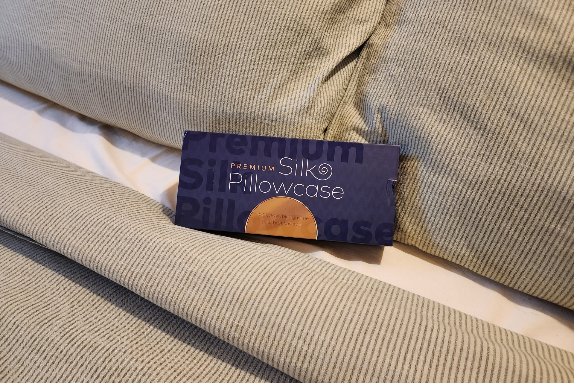 De leuke verpakking van het Slowwave zijden kussensloop